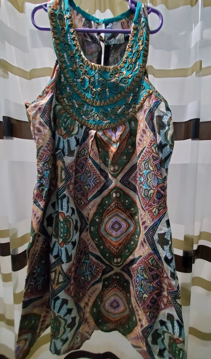 Cute colourful boho style summer dress image indicator(2)