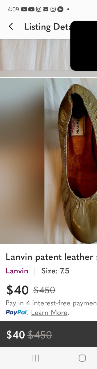 Lanvin Patent Leather Shoes - Size 7.5 - photo 2
