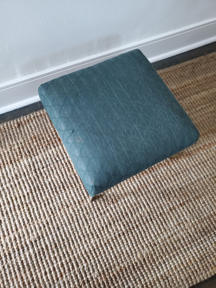 Vintage Footstool with Brass Legs - photo 2