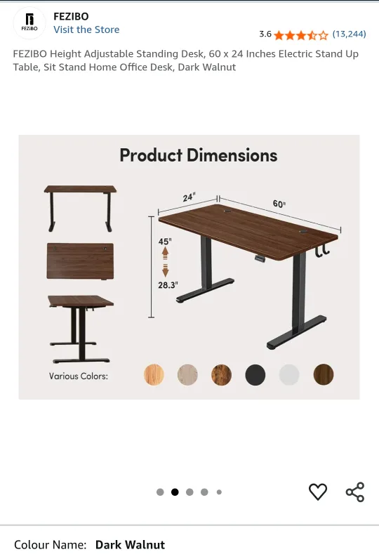 *Moving Out Sale* FEZIBO Height Adjustable Standing Desk thumbnail
