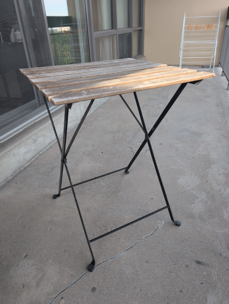 Folding Bistro Table - Wood & Metal - photo 2