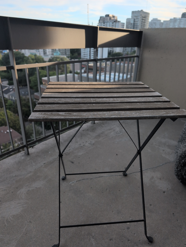 Folding Bistro Table - Wood & Metal - photo 3