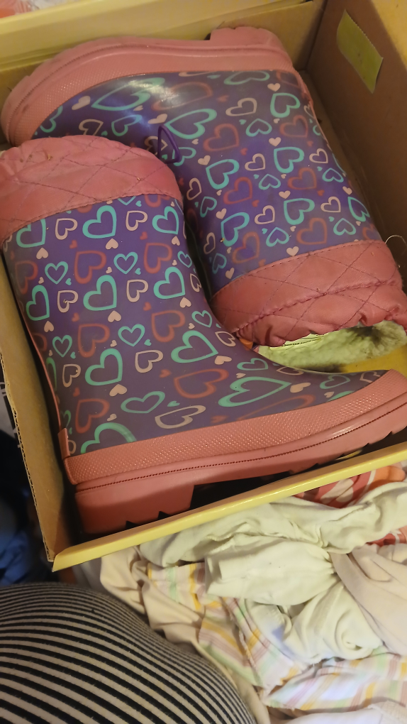 Heart Patterned Rain Boots