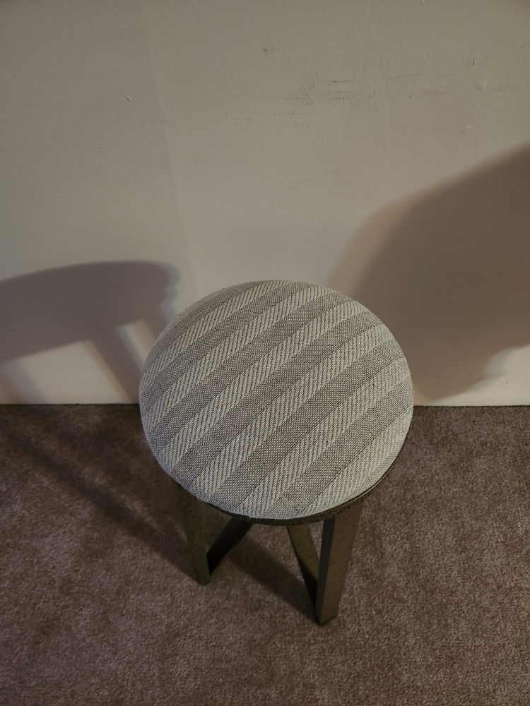 Round Upholstered Stool - photo 2