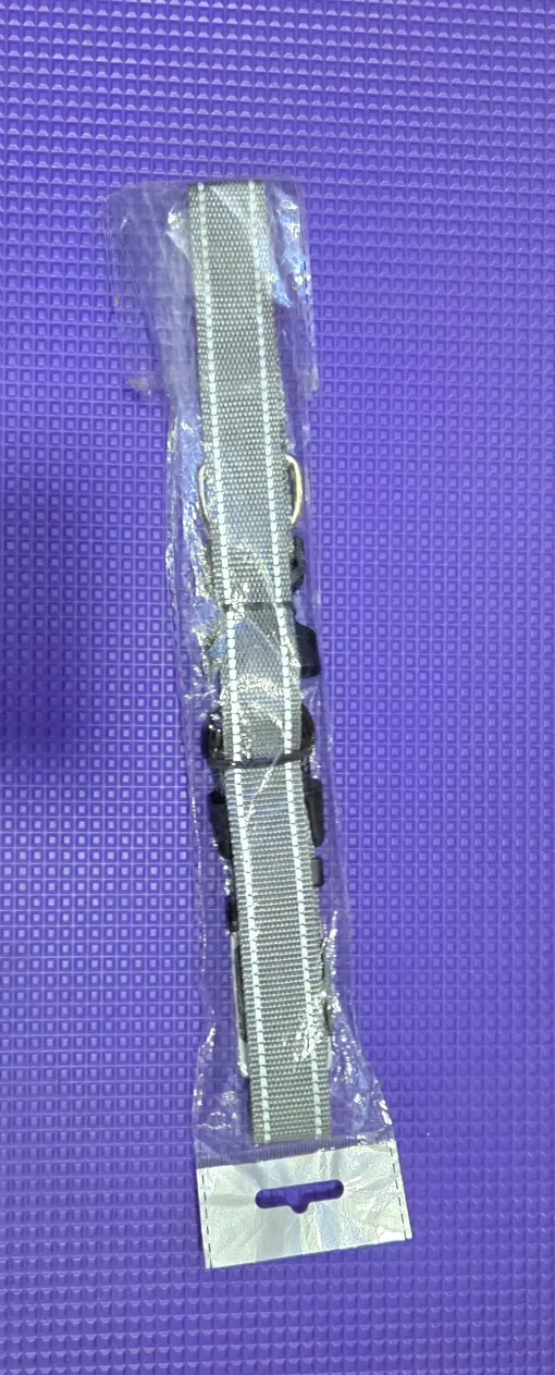 Gray Reflective Dog Collar, Size M and L image indicator(9)