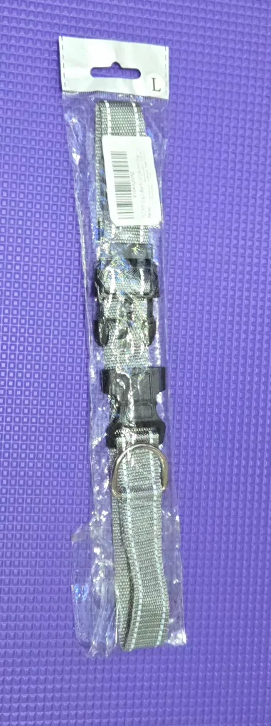Gray Reflective Dog Collar, Size M and L image indicator(10)