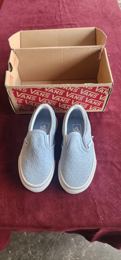Vans Slip-On Shoes, Light Blue, Size 11 girls