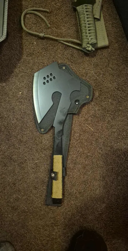Black Tactical Tomahawk Axe with Sheath thumbnail