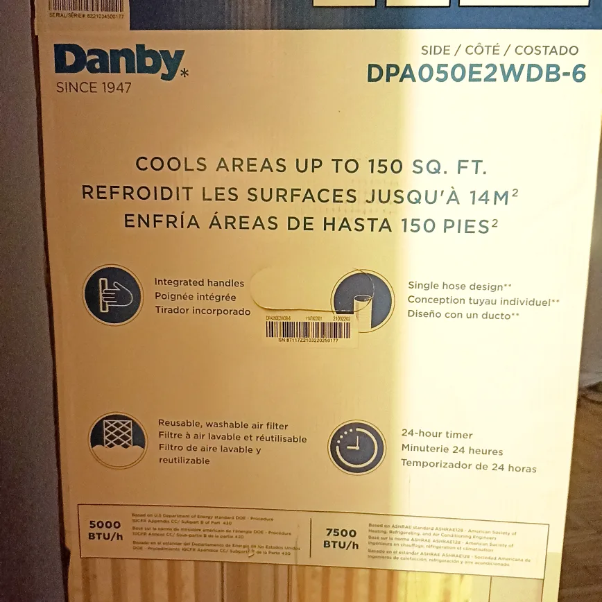 🔥Moving SALE🔥Danby 3-in-1 Portable Air Conditioner DPA050E2WDB-6 image indicator(9)