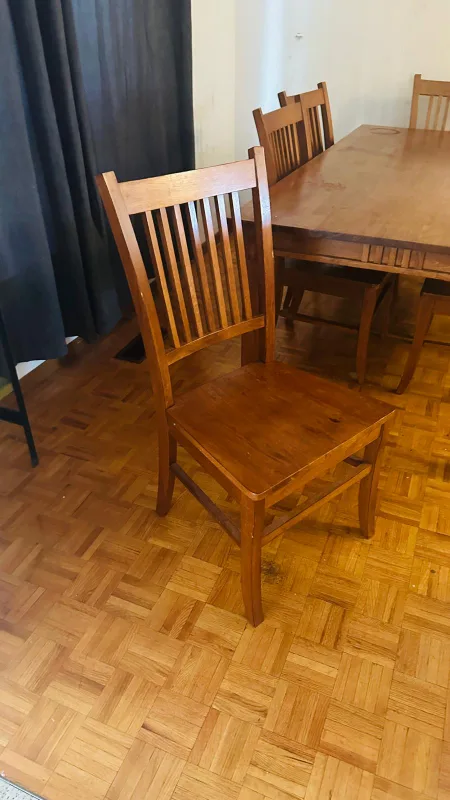 Wood Dining Table with 6 Chairs image indicator(3)
