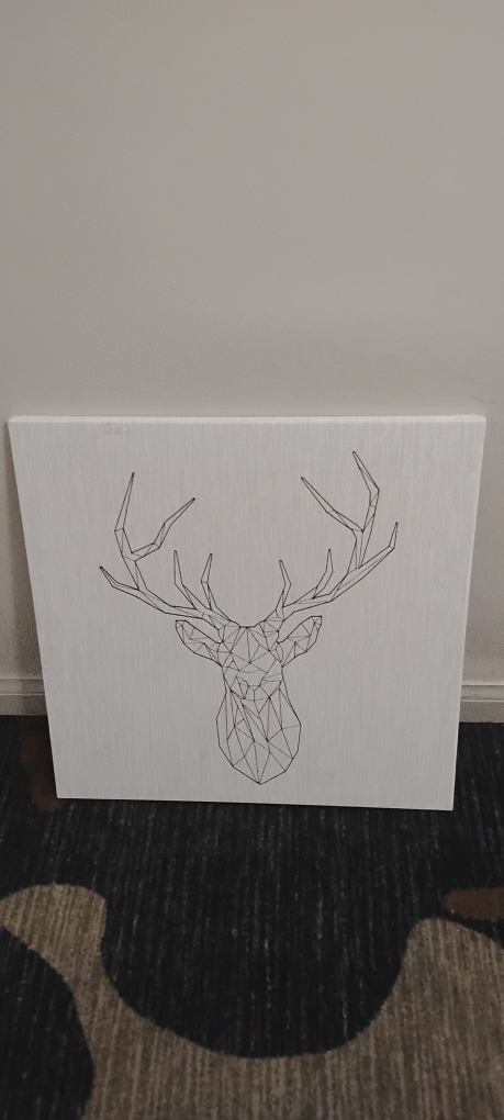 Geometric Deer Head Canvas Wall Art