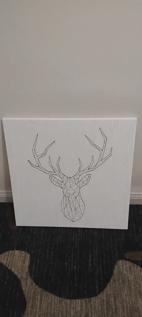 Geometric Deer Head Canvas Wall Art thumbnail