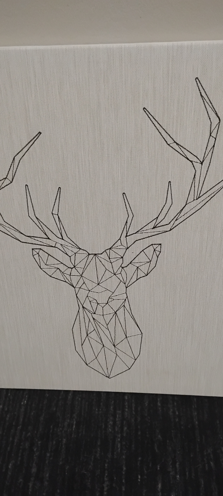 Geometric Deer Head Canvas Wall Art - photo 2