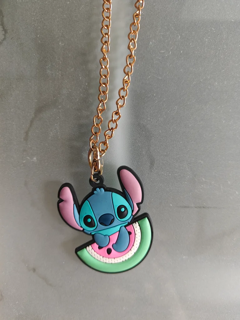 Disney Stitch Tag with Gold Chain 🧡💖 thumbnail