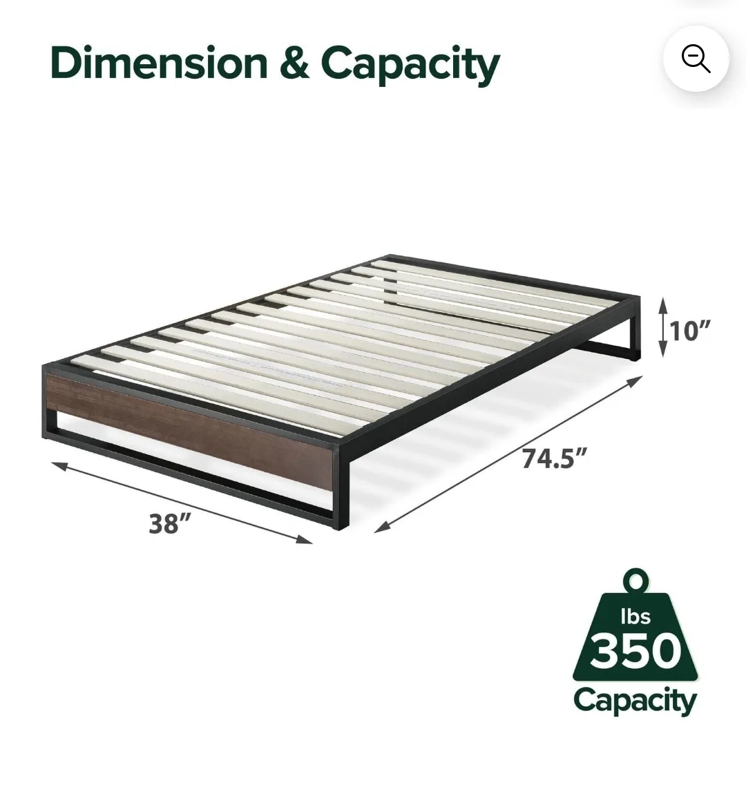 10” Metal & Wood Platform Bed Frame image indicator(4)