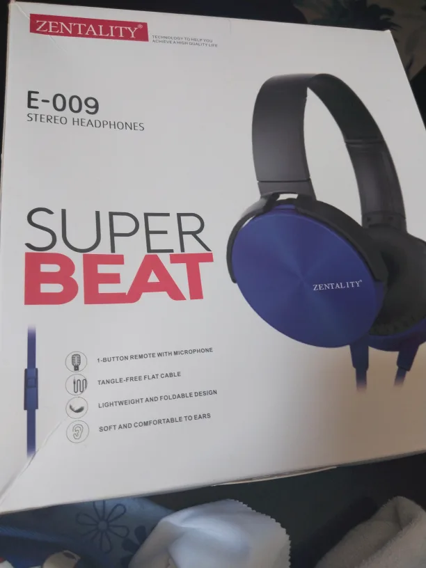 Zentality E-009 Stereo Headphones – Super Beat, Blue thumbnail