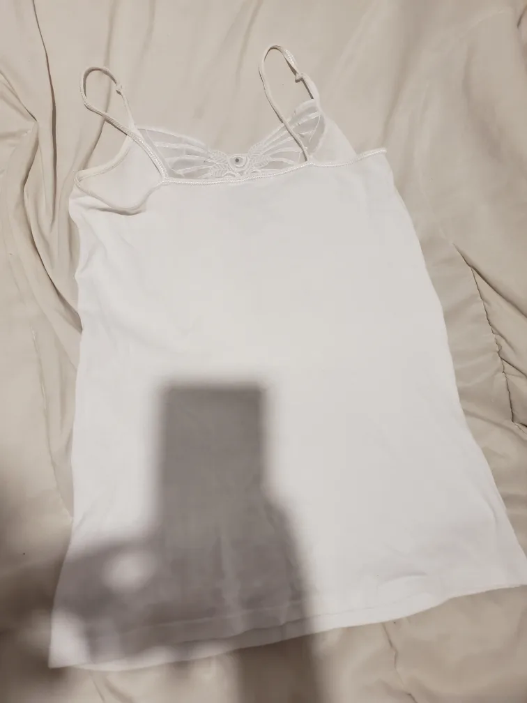 Smart set 100% cotton green maxi skirt + white lace detail cami image indicator(7)