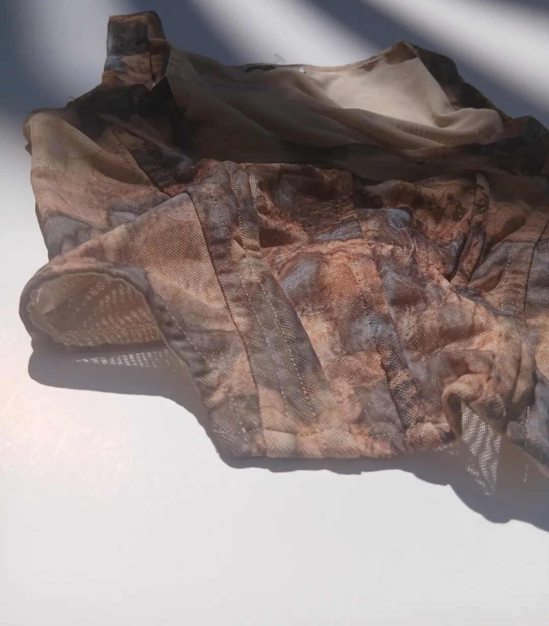Bershka Marble Print Corset Top - Size S thumbnail