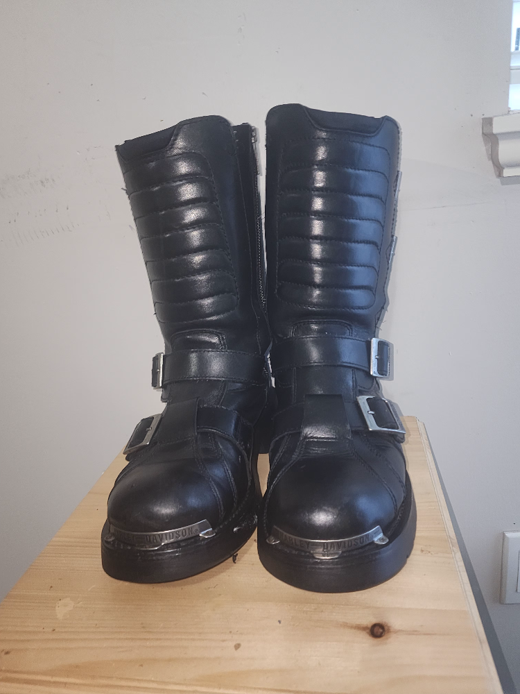 Harley-Davidson Black Leather Motorcycle Boots