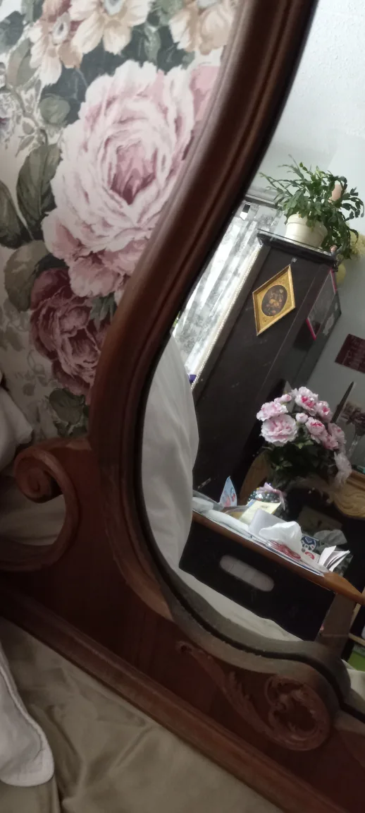 Wooden Framed Ornate Mirror image indicator(3)