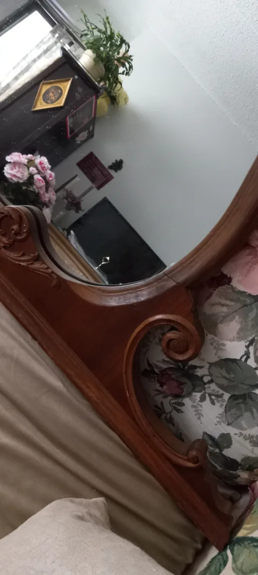 Wooden Framed Ornate Mirror image indicator(5)