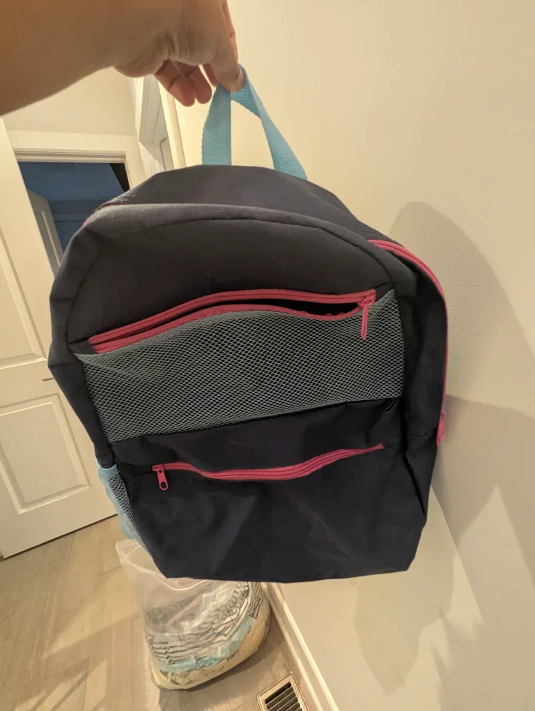 Kids Backpack - Blue & Pink thumbnail