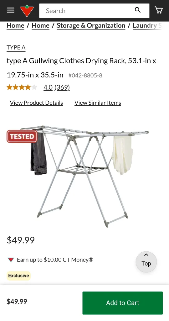 ➡️Type A Gullwing Clothes Drying Rack, 53.1x19.75x35.5in image indicator(3)