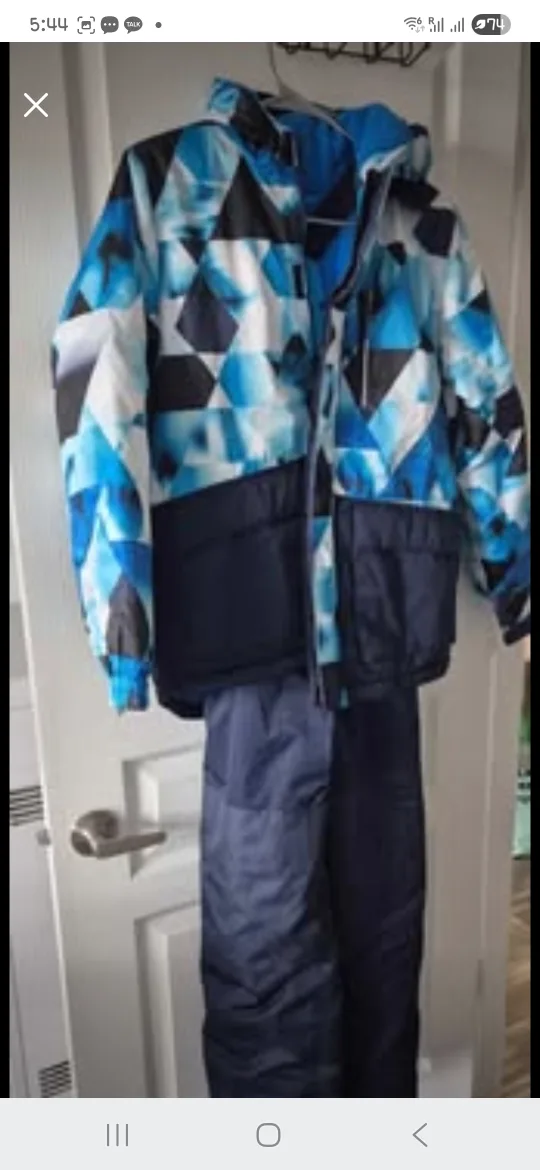 Kids' Blue & White Snowsuit Set thumbnail