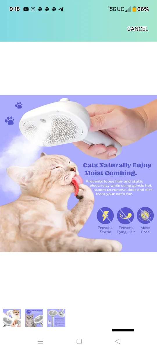 Brand new Silicone 3 in 1 pet hair removal tool. image indicator(6)