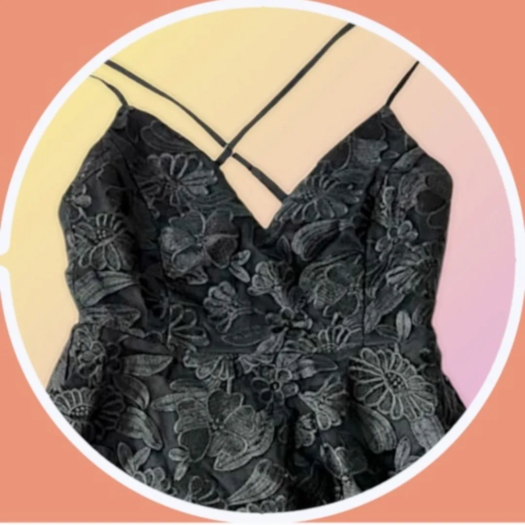 NWOT XL Prom, Party, Cocktail Lulu's Floral Skater Mini Dress image indicator(6)