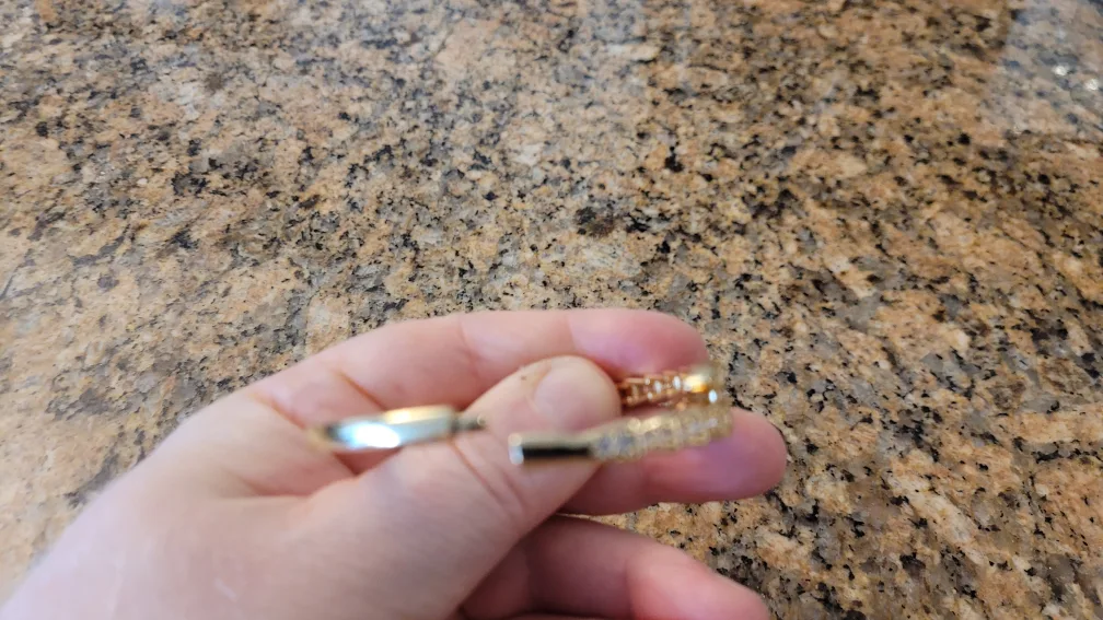 Gold Half Body Snake Bangle Bracelet with Rhinestones image indicator(3)