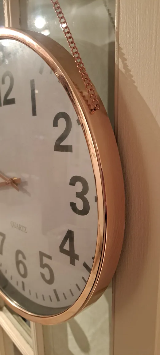 large Rose Gold wall clock image indicator(3)