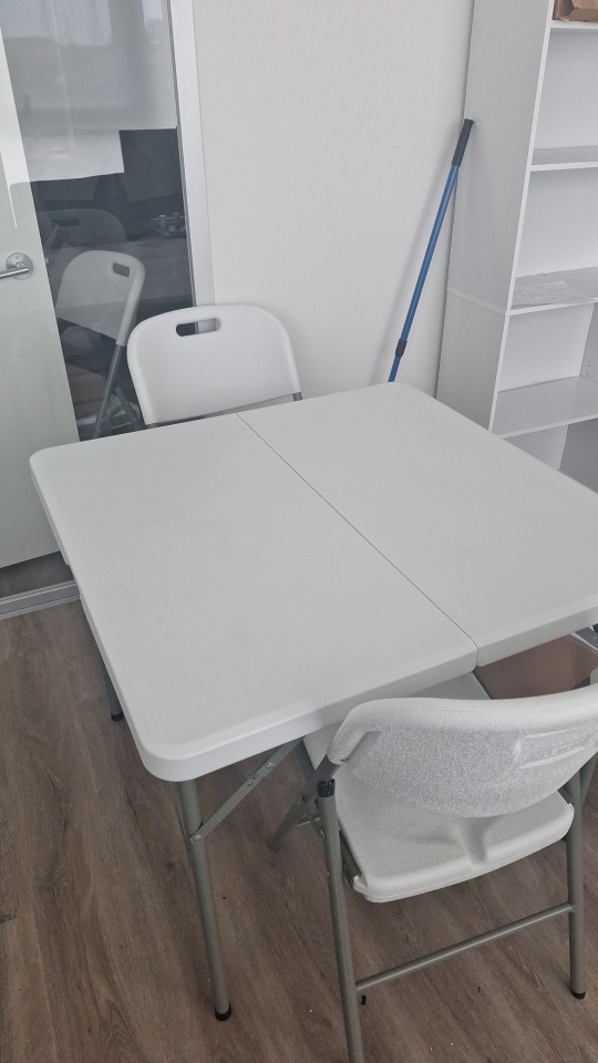 Folding Table & Chairs - White - photo 2