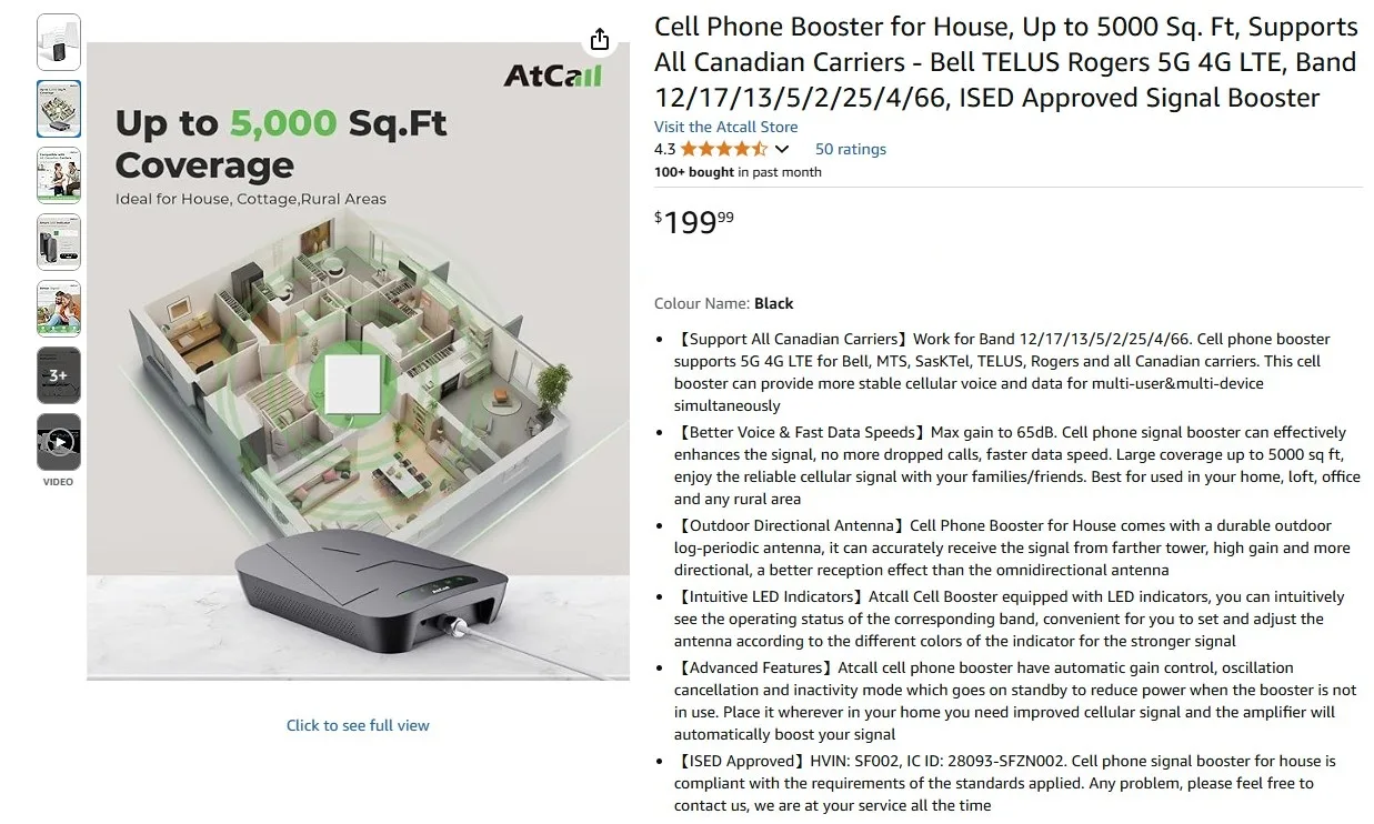 Brand New Sunford Cell Phone Booster For Sale image indicator(7)