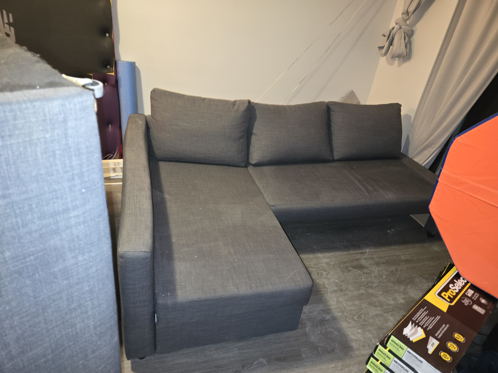 Grey Sectional Sofa with Pull-Out Bed - photo 2