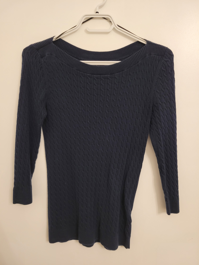 Tommy Hilfiger Blue Cotton Sweater - Size M