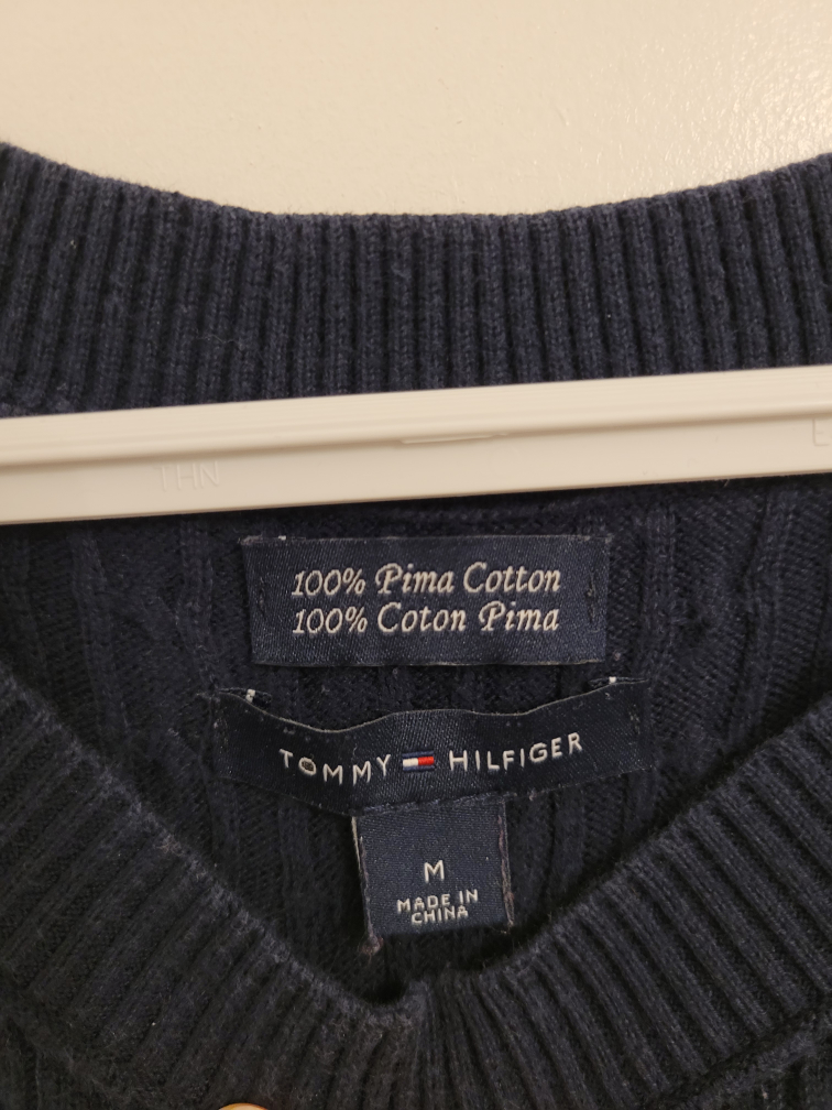 Tommy Hilfiger Blue Cotton Sweater - Size M - photo 2