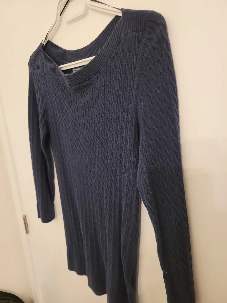 Tommy Hilfiger Blue Cotton Sweater - Size M image indicator(3)