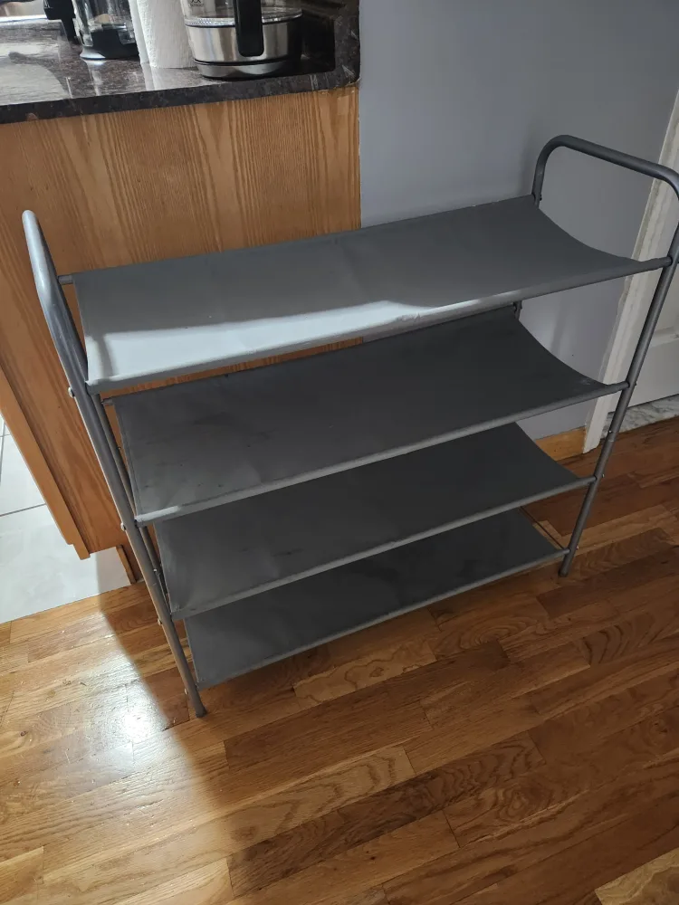 3-Tier Gray Shoe Rack thumbnail