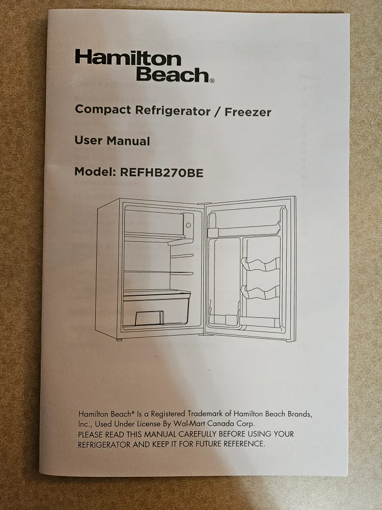 Hamilton Beach Compact Refrigerator/Freezer REFHB270BE thumbnail