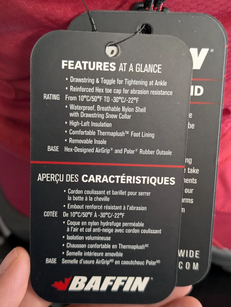 Baffin Ease Women's Winter Boots - Dark Red, Size 9 image indicator(4)