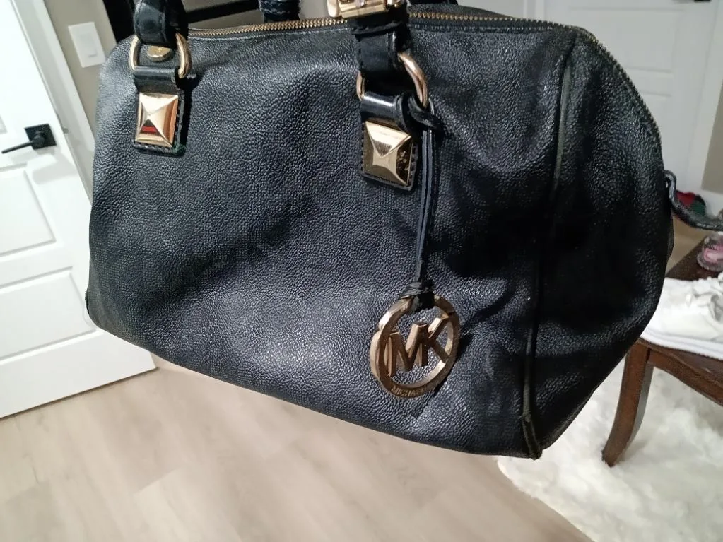 Michael Kors Black Leather Satchel