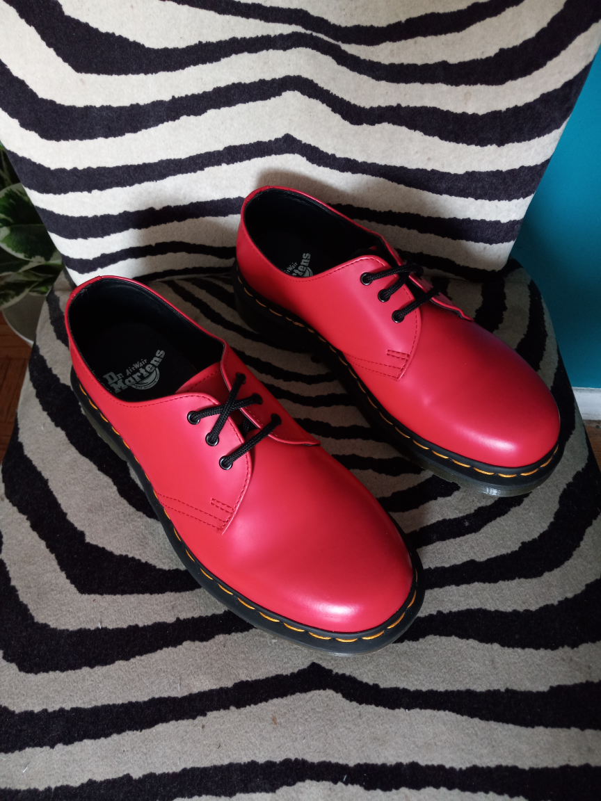 Dr. Martens 1461 Red Oxford Shoes RARE