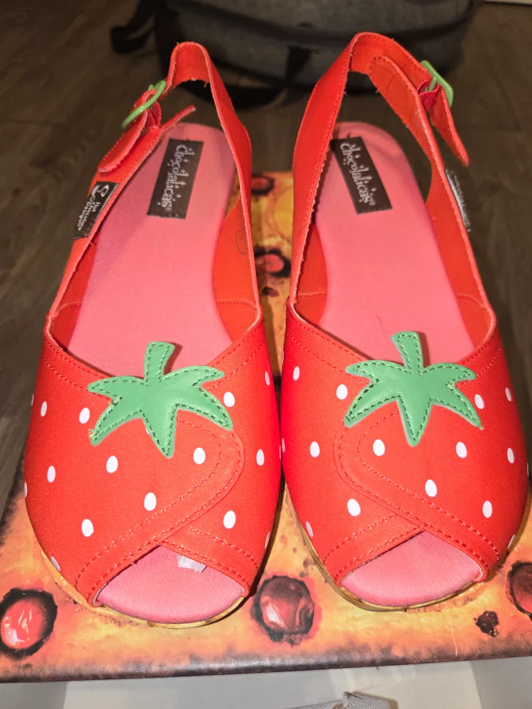 Hot Chocolate Design Chocolaticas Strawberry Wedge Shoes image indicator(2)