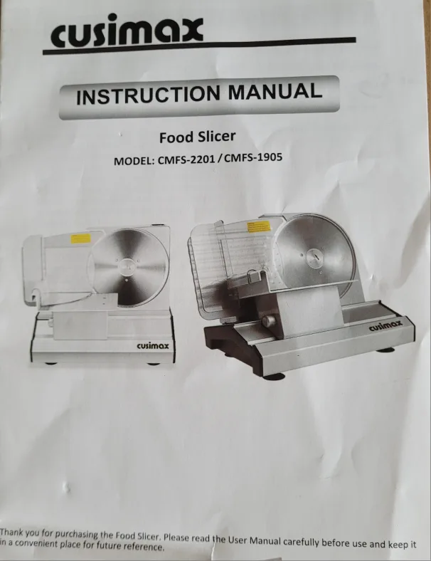 Cusimax Electric Food Slicer image indicator(7)