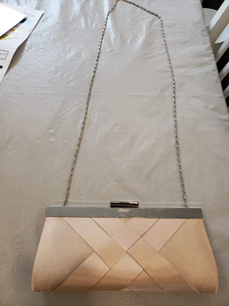 Champagne Evening Clutch with Chain Strap - photo 4