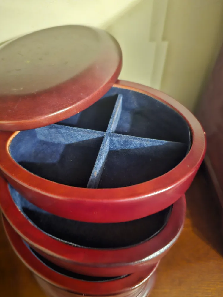 Cherry Wooden Swivel Jewellery Box. 2 for $30 image indicator(4)