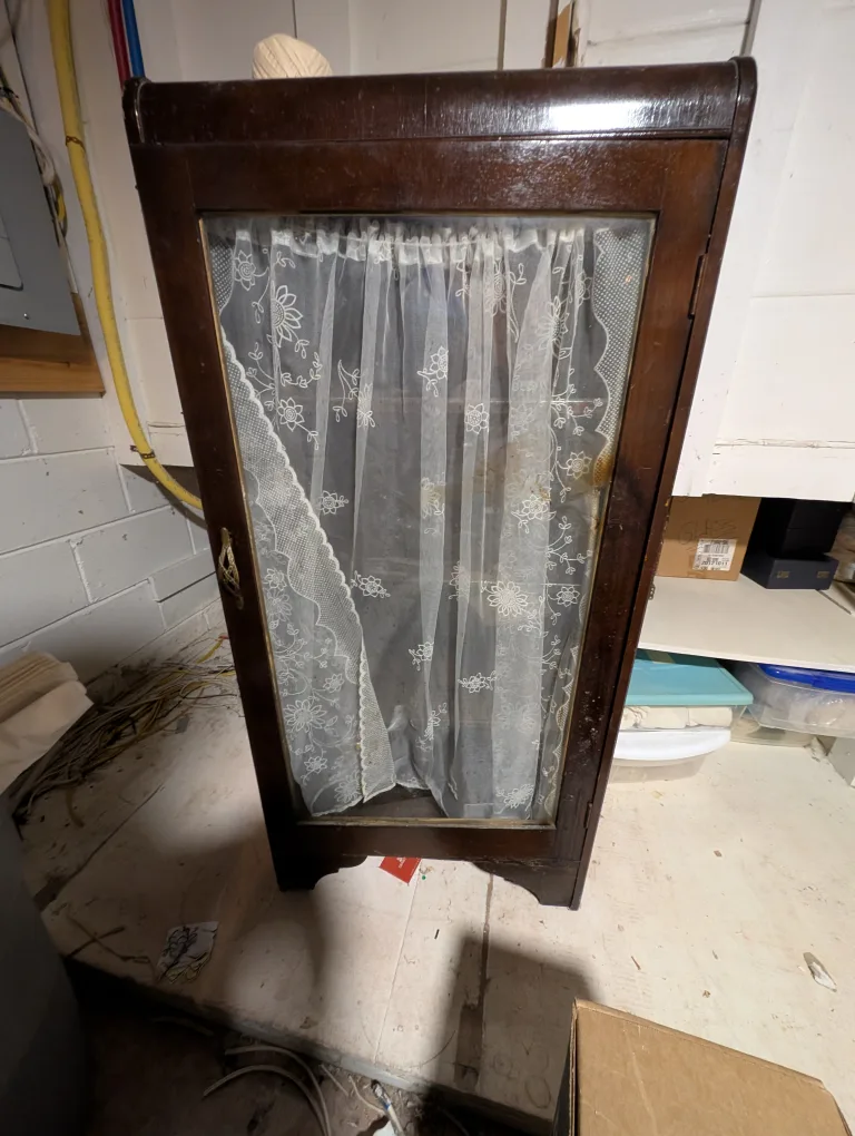 Vintage Wooden Cabinet - Dark Brown thumbnail