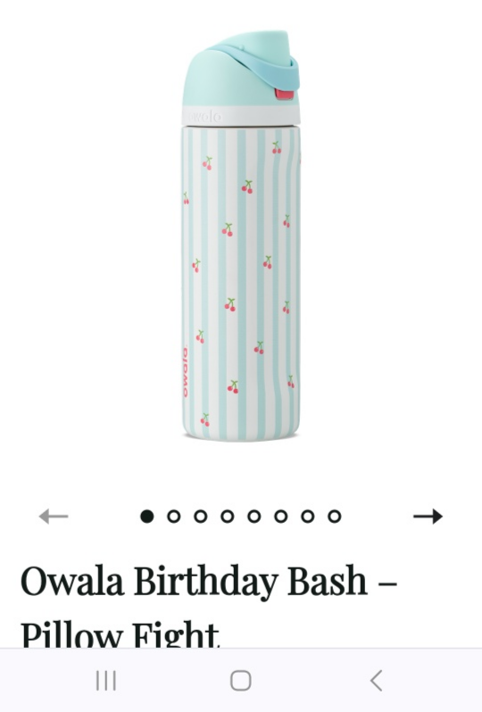 Owala Birthday Bash Pillow Fight Water Bottle