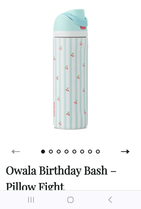 Owala Birthday Bash Pillow Fight Water Bottle thumbnail
